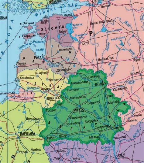 Беларусь на карте европы