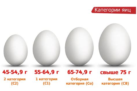 Вес куриного яйца в граммах
