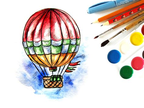Как нарисовать воздушный шар