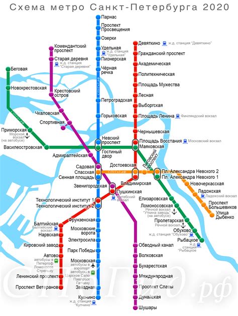 Карта метро санкт петербурга с достопримечательностями