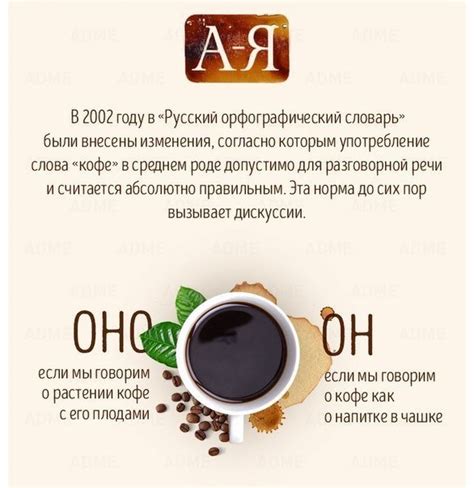 Кофе какой род в русском языке