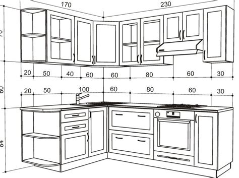 Кухонный гарнитур размеры