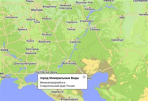 Мин воды на карте россии