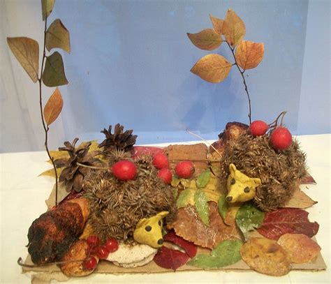 Поделки из природного материала для детского садика осень