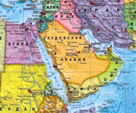 Саудовская аравия на карте мира