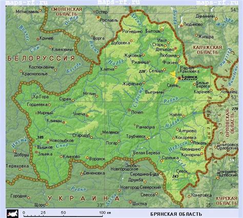 Трубчевск брянская область на карте