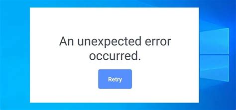 An unexpected error occurred please try your request again later