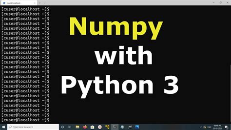 Numpy python 3