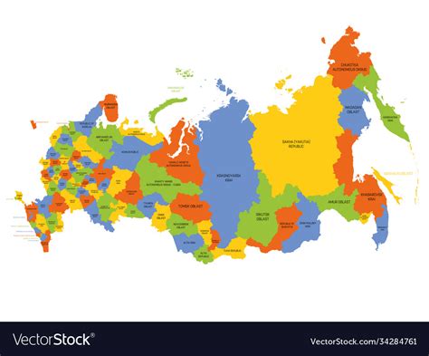 Карта россии вектор
