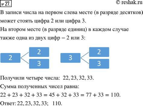 Составьте дерево возможных вариантов и запишите все двузначные числа