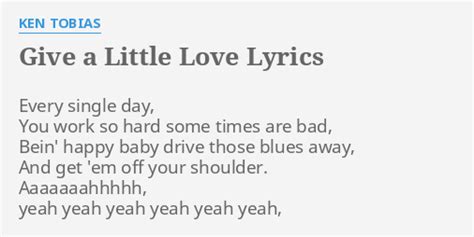 Текст песни give us a little love
